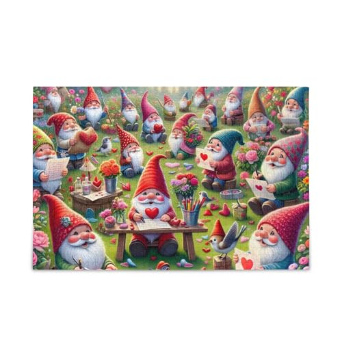 1000 Teile Puzzle Wichtel Valentine Party Grün Puzzle Spiel Home Wall Artwork Spaß Familie Aktivität von ODAWA