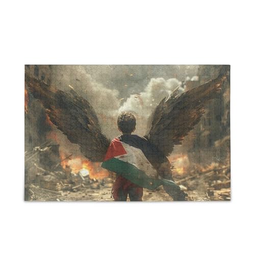 1000 stücke Puzzle Flagge von Palästina Kostenlose Gaza Herausfordernde Puzzle Spiel Nette Familie Aktivität 1000 stücke Puzzle Flagge von Palästina Kostenlose Gaza Herausfordernde Puzzle Spiel Nette Familie Aktivität von ODAWA