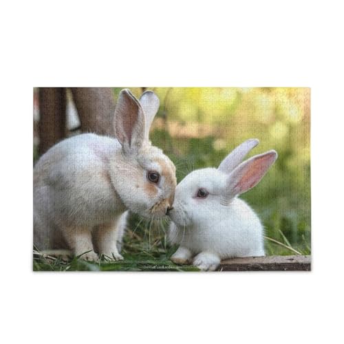 500-teiliges Puzzle, Hasen lieben Kuss, stabile 2 mm Herausforderung Puzzles für Erwachsene, 52,1 cm L x 37,8 cm B 500-teiliges Puzzle, Hasen lieben Kuss, stabile 2 mm Herausforderung Puzzles für Erwachsene, 52,1 cm L x 37,8 cm B von ODAWA