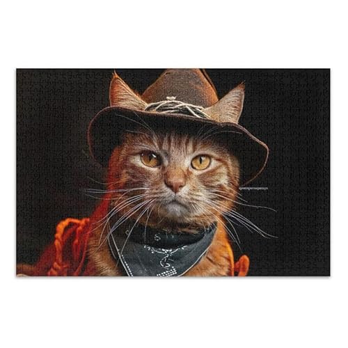 500-teiliges Puzzle, Katze, lustiges Tier-Puzzle, herausforderndes Puzzle-Spiel für Erwachsene und Teenager, 52,1 cm L x 37,8 cm B 500-teiliges Puzzle, Katze, lustiges Tier-Puzzle, herausforderndes Puzzle-Spiel für Erwachsene und Teenager, 52,1 cm L x 37,8 cm B von ODAWA