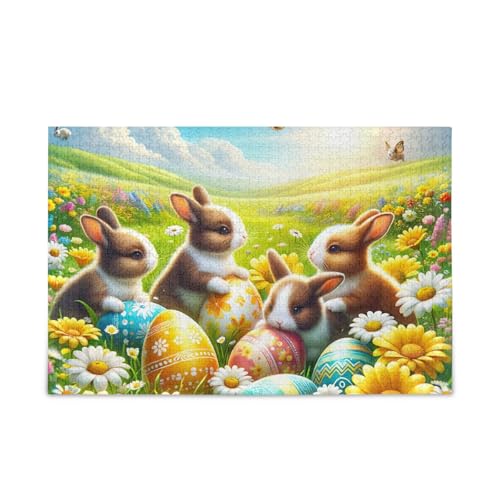 500-teiliges Puzzle, Osterhasen-Eier-Puzzle, stabile 2 mm Puzzleteile, lustiges Puzzle für Erwachsene, 52,1 cm L x 37,8 cm B 500-teiliges Puzzle, Osterhasen-Eier-Puzzle, stabile 2 mm Puzzleteile, lustiges Puzzle für Erwachsene, 52,1 cm L x 37,8 cm B von ODAWA