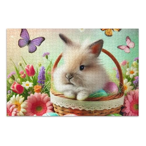 500-teiliges Puzzle, Osterhasenkorb, Pastell-Puzzle, pädagogisches und Lernpuzzle für Erwachsene und Teenager, 52,1 cm L x 37,8 cm B 500-teiliges Puzzle, Osterhasenkorb, Pastell-Puzzle, pädagogisches und Lernpuzzle für Erwachsene und Teenager, 52,1 cm L x 37,8 cm B von ODAWA