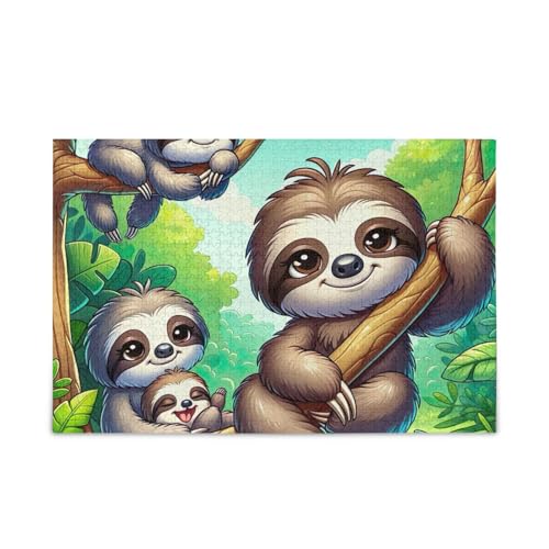500-teiliges Puzzle, niedliche Cartoon-Faultier-Puzzle, DIY-Geschenk-Puzzles mit Netz-Aufbewahrungstasche, lustige Puzzles für Erwachsene, 52,1 cm L x 37,8 cm B 500-teiliges Puzzle, niedliche Cartoon-Faultier-Puzzle, DIY-Geschenk-Puzzles mit Netz-Aufbewahrungstasche, lustige Puzzles für Erwachsene, 52,1 cm L x 37,8 cm B von ODAWA
