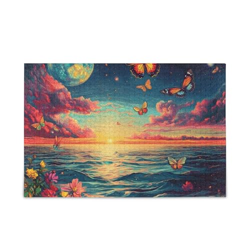 Bunte Ozean-Schmetterlinge, Puzzle, lustige Familienaktivität, fertige Größe 74,9 x 50 cm Bunte Ozean-Schmetterlinge, Puzzle, lustige Familienaktivität, fertige Größe 74,9 x 50 cm von ODAWA