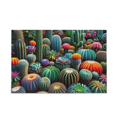Bunte Sukkulenten Kaktus-Puzzle, herausforderndes Puzzle-Spiel, Spaß, Familienaktivität, fertige Größe 74,9 x 50 cm Bunte Sukkulenten Kaktus-Puzzle, herausforderndes Puzzle-Spiel, Spaß, Familienaktivität, fertige Größe 74,9 x 50 cm von ODAWA