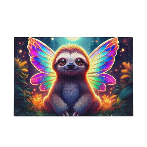 Cartoon Faultier Feenflügel Puzzle 500 Teile Puzzlelos Spaß Familie Aktivität von ODAWA