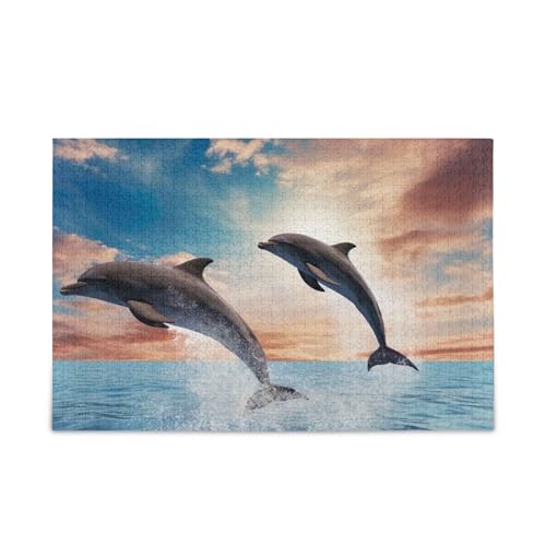 Delfin-Puzzle, Wolkiger Himmel, für Erwachsene, Familien, fertige Größe, 74,9 x 50,0 cm Delfin-Puzzle, Wolkiger Himmel, für Erwachsene, Familien, fertige Größe, 74,9 x 50,0 cm von ODAWA