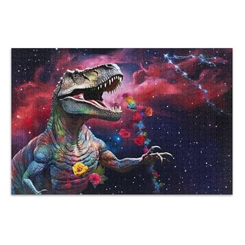 Dinosaurier-Puzzle, bunte Sterne, pädagogisches und lernendes Puzzle, lustige Familienaktivität, fertige Größe 74,9 x 50 cm Dinosaurier-Puzzle, bunte Sterne, pädagogisches und lernendes Puzzle, lustige Familienaktivität, fertige Größe 74,9 x 50 cm von ODAWA