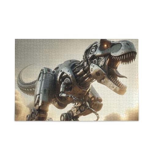 Dinosaurier-Puzzle, stabile 2 mm Puzzleteile, Herausforderung Puzzle für Erwachsene, fertige Größe 74,9 x 50 cm von ODAWA