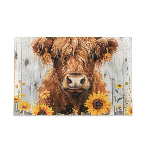 Highlander Rustikales Puzzle, zum Selbermachen, mit Netz-Aufbewahrungstasche, 75 x 50 cm, fertig Highlander Rustikales Puzzle, zum Selbermachen, mit Netz-Aufbewahrungstasche, 75 x 50 cm, fertig von ODAWA