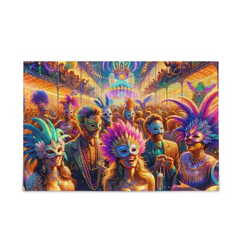Karnevalspuzzle, stabile 2 mm Puzzleteile, fertige Größe 74,9 x 50 cm von ODAWA