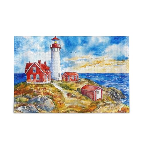Leuchtturm Puzzle 500 Teile Puzzle Herausforderndes Puzzlespiel von ODAWA