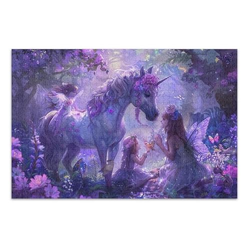 Lila Einhorn Puzzle 500 Teile DIY Puzzle mit Mesh Aufbewahrungstasche Lustige Familienaktivität Lila Einhorn Puzzle 500 Teile DIY Puzzle mit Mesh Aufbewahrungstasche Lustige Familienaktivität von ODAWA