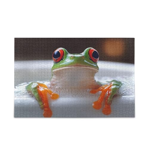 Lustige Frosch-Puzzles, 500 Teile, stabile 2 mm Puzzleteile von ODAWA