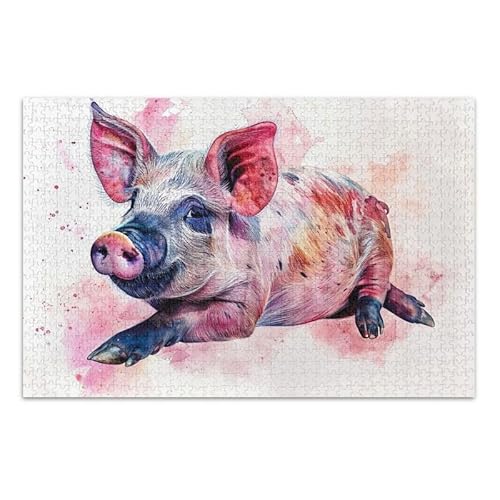 Lustiges Aquarell-Puzzle-Spiel, Wandkunstwerk für Erwachsene und Jugendliche, fertige Größe 74,9 x 50 cm von ODAWA