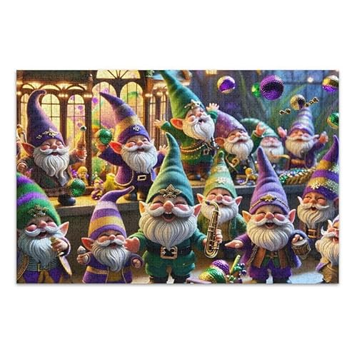 Lustiges Zwergen-Puzzle, pädagogisches und lernendes Puzzle, Herausforderungspuzzle für Erwachsene, fertige Größe 74,9 x 50 cm von ODAWA
