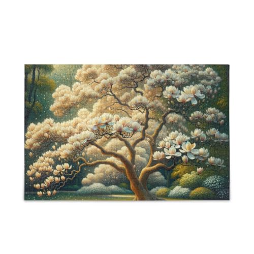 Magnolienbaum-Frühlingspuzzle, lustige Familienaktivität, fertige Größe 74,9 x 50 cm Magnolienbaum-Frühlingspuzzle, lustige Familienaktivität, fertige Größe 74,9 x 50 cm von ODAWA