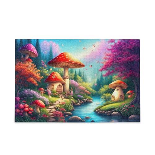 Mushroom Village Puzzle 500 Teile Puzzlelos für Erwachsene Familien von ODAWA