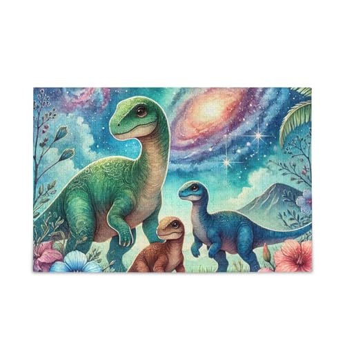 Niedliche Dinosaurier-Puzzle, blau, DIY-Geschenk-Puzzles mit Netz-Aufbewahrungstasche, fertige Größe 74,9 x 50 cm Niedliche Dinosaurier-Puzzle, blau, DIY-Geschenk-Puzzles mit Netz-Aufbewahrungstasche, fertige Größe 74,9 x 50 cm von ODAWA