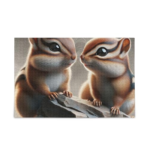 Niedliches Streifenhörnchen-Puzzle zum Selbermachen, Geschenk-Puzzle mit Netz-Aufbewahrungstasche, lustiges Puzzle für Erwachsene und Kinder, fertige Größe 74,9 x 50 cm Niedliches Streifenhörnchen-Puzzle zum Selbermachen, Geschenk-Puzzle mit Netz-Aufbewahrungstasche, lustiges Puzzle für Erwachsene und Kinder, fertige Größe 74,9 x 50 cm von ODAWA