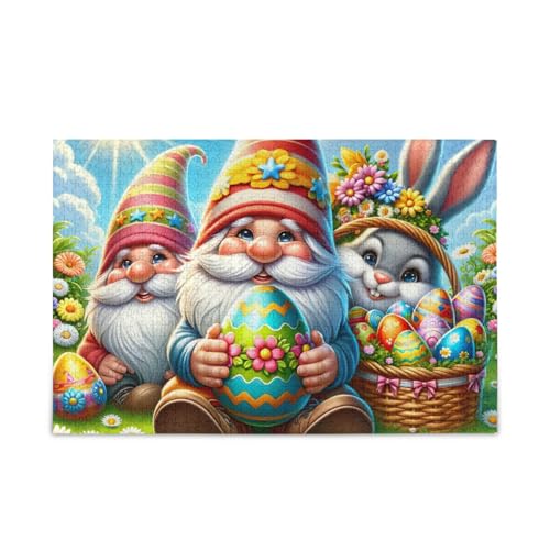 Oster-Wichtel-Eier-Puzzle, stabile 2-mm-Puzzleteile, Herausforderungspuzzle für Erwachsene, fertige Größe 74,9 x 50 cm von ODAWA