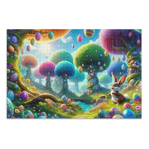 Ostereier, Waldblau, Puzzle, herausforderndes Puzzle-Spiel, Spaß, Familienaktivität, fertige Größe 74,9 x 50 cm von ODAWA
