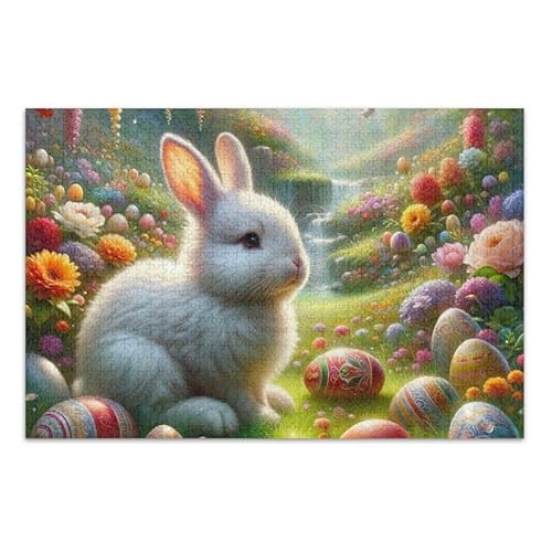 Osterhasen-Eier-Puzzle, pädagogisches und lernendes Puzzle für Erwachsene und Jugendliche, fertige Größe 74,9 x 50 cm von ODAWA