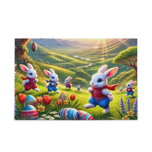 Puzzle mit Osterhasen, bunte Eier, Puzzle-Spiel, Wandkunst, Spaß, Familienaktivität, 1000 Teile Puzzle mit Osterhasen, bunte Eier, Puzzle-Spiel, Wandkunst, Spaß, Familienaktivität, 1000 Teile von ODAWA