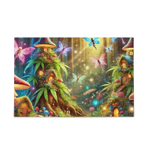 Schmetterlinge Wald Glow Puzzles DIY Geschenk Puzzle mit Netz-Aufbewahrungstasche Lustiges Puzzle für Erwachsene, Fertige Größe 74,9 x 50 cm Schmetterlinge Wald Glow Puzzles DIY Geschenk Puzzle mit Netz-Aufbewahrungstasche Lustiges Puzzle für Erwachsene, Fertige Größe 74,9 x 50 cm von ODAWA