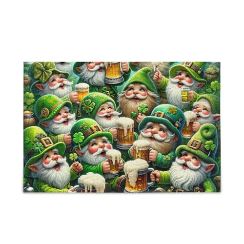 St. Patrick's Day Gnomes Green Puzzle Game Home Wall Artwork for Adults, Families, Finished Size 74.9 cmx 50.0 cm St. Patrick's Day Gnomes Green Puzzle Game Home Wall Artwork for Adults, Families, Finished Size 74.9 cmx 50.0 cm von ODAWA