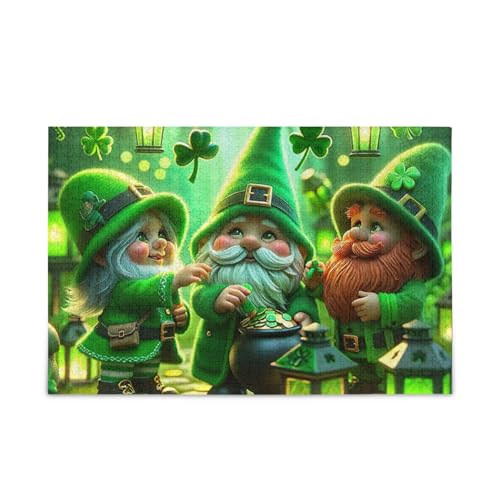 St. Patrick's Gnomes Puzzle-Spiel Home Wall Artwork Lustiges Puzzle für Erwachsene, Fertige Größe 74.9 cmx 50.0 cm St. Patrick's Gnomes Puzzle-Spiel Home Wall Artwork Lustiges Puzzle für Erwachsene, Fertige Größe 74.9 cmx 50.0 cm von ODAWA