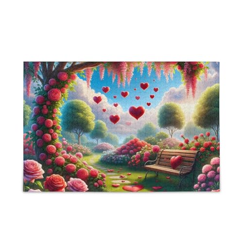 Valentinstags-Liebes-Torbogen-Puzzle, stabile 2 mm Puzzleteile, lustige Familienaktivität, fertige Größe 74,9 x 50 cm Valentinstags-Liebes-Torbogen-Puzzle, stabile 2 mm Puzzleteile, lustige Familienaktivität, fertige Größe 74,9 x 50 cm von ODAWA