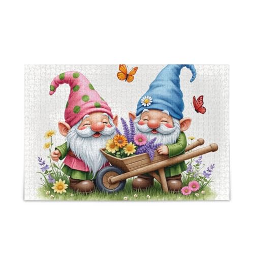 Wichtel Puzzle, robust, 2 mm, Herausforderung für Erwachsene, fertige Größe 74,9 x 50 cm, Weiß von ODAWA