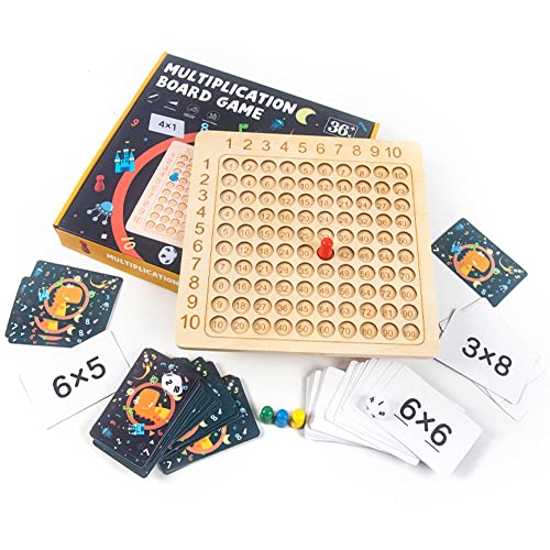 ODIWEN Multiplikationstafel Holz Multiplikationsbrett, 1x1Brettspiel Mathe Lernen für Grundschüler, Montessori Multiplikation Lernen, Multiplikationsspiel, Hölzerne Multiplikation ODIWEN Multiplikationstafel Holz Multiplikationsbrett, 1x1Brettspiel Mathe Lernen für Grundschüler, Montessori Multiplikation Lernen, Multiplikationsspiel, Hölzerne Multiplikation von ODIWEN