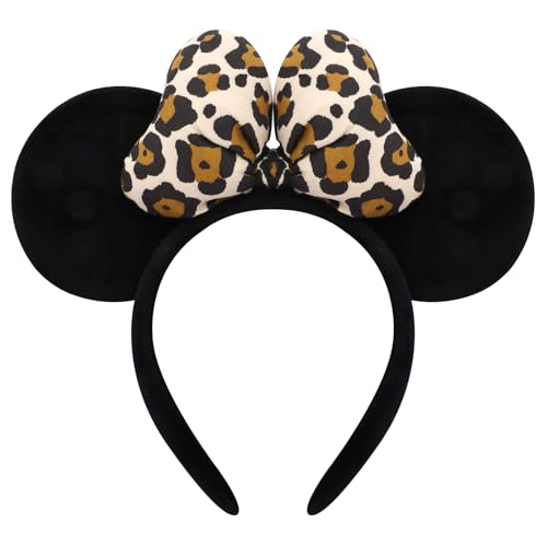 ODOCARE Handgefertigtes Mausohren Stirnband für Frauen und Mädchen, Polka Dot Bow Minnie Ears Kostüm Zubehör, Leoparden-Print, Einheitsgröße ODOCARE Handgefertigtes Mausohren Stirnband für Frauen und Mädchen, Polka Dot Bow Minnie Ears Kostüm Zubehör, Leoparden-Print, Einheitsgröße von ODOCARE