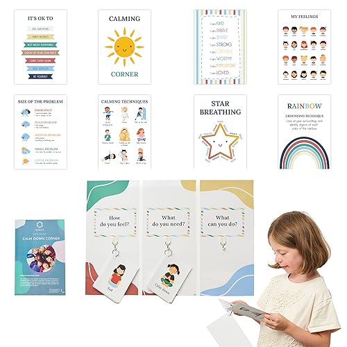 ODOXIA Beruhigungsecke Kit | Positive Zitate & Atemtechnik | Beruhigungsecke Artikel Kinder | Beruhigungsset Mit Beruhigungsecke Zubehör Für Kinder | Calm down Corner Set 3 ODOXIA Beruhigungsecke Kit | Positive Zitate & Atemtechnik | Beruhigungsecke Artikel Kinder | Beruhigungsset Mit Beruhigungsecke Zubehör Für Kinder | Calm down Corner Set 3 von ODOXIA
