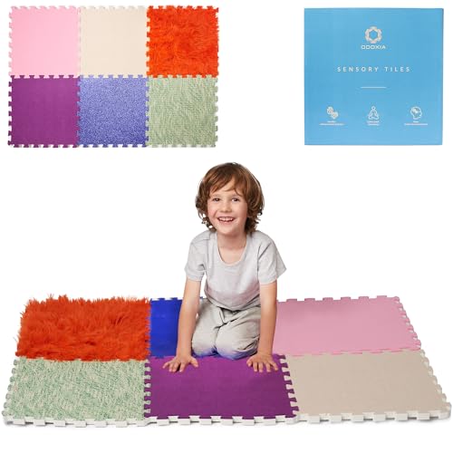 Orthopädische Sensorik Strukturmatten | Barfuß Matte Kinder | Sensorische Matten für autistische Kinder | Puzzlematte Sensorik | Strukturmatten Baby | Baby Sensorikmatte | Sensory Tiles von ODOXIA