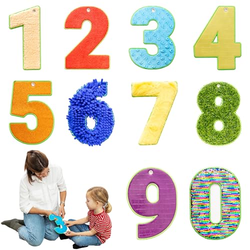 ODOXIA Sinnesmatten Für Autistische Kinder | Taktile Scheiben | Sensorische Fliesen | Sensorischer Teppich | Multisensorisches Textur Spielzeug | Sensorik-Spielzeug Für Taktiles Spiel (Numbers) von ODOXIA