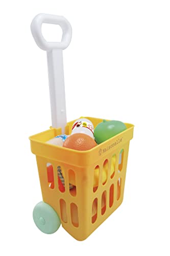 ODS 44080 Einkaufswagen mit ausziehbarem Griff, 14 Stück (Obst, Gemüse, Brot, Schachteln und Flaschen) von ODS
