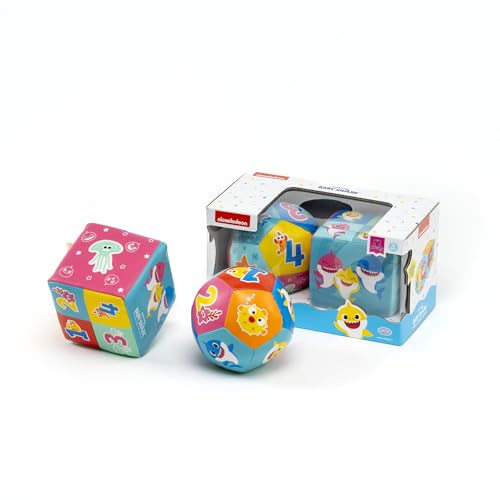 ODS Baby Shark Ball und Würfel-Set, ultraweich, Spiel für die taktile und visuelle Entwicklung mit Zahlen, aus Kunstleder, waschbar mit feuchtem Tuch, Altersempfehlung ab 6 Monaten ODS Baby Shark Ball und Würfel-Set, ultraweich, Spiel für die taktile und visuelle Entwicklung mit Zahlen, aus Kunstleder, waschbar mit feuchtem Tuch, Altersempfehlung ab 6 Monaten von ODS