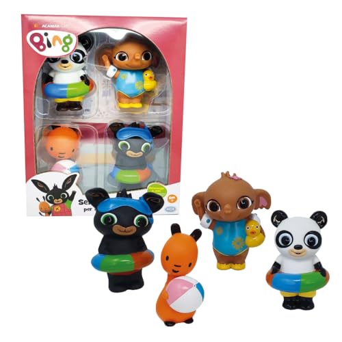 ODS - Bing - Set mit 4 Figuren für das Badezimmer Deluxe, Größe 10 cm, Material PVC, Altersempfehlung: 6 m+ von ODS