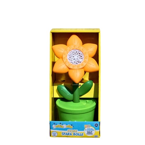 ODS Bubbler Flower Bubble Shower, Höhe 27 cm, orange und grün, mit 2 Flaschen zu je 40 ml, batteriebetrieben, für Kinder ab 3 Jahren ODS Bubbler Flower Bubble Shower, Höhe 27 cm, orange und grün, mit 2 Flaschen zu je 40 ml, batteriebetrieben, für Kinder ab 3 Jahren von ODS