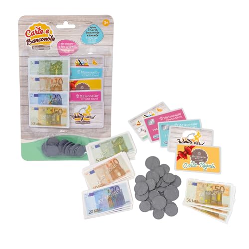 ODS - Maisonelle - Set Banknoten und Kreditkarten, Blisterverpackung, Maße 27,5 H x 17 L cm, Altersempfehlung 3+ ODS - Maisonelle - Set Banknoten und Kreditkarten, Blisterverpackung, Maße 27,5 H x 17 L cm, Altersempfehlung 3+ von ODS
