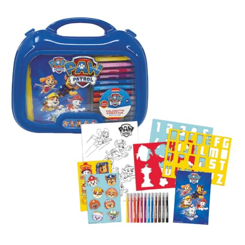 ODS - Paw Patrol - Kreativkoffer mit 19 Teilen, Filzstiften, Malbuch, Schablonen und Aufklebern, Altersempfehlung ab 3 Jahren ODS - Paw Patrol - Kreativkoffer mit 19 Teilen, Filzstiften, Malbuch, Schablonen und Aufklebern, Altersempfehlung ab 3 Jahren von ODS