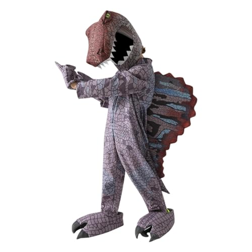 OEUVREBY Dinosaurier-Kostüm-Set für Kinder, Halloween, Cartoon, für Foto-Requisiten, Motto-Party, Größe S von OEUVREBY