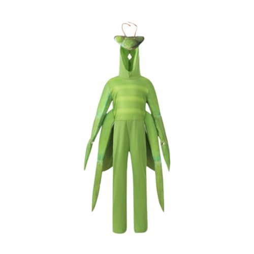 OEUVREBY Gottesanbeter-Kostüm, Grün, Rollenspiel-Requisiten, Polyester, Halloween-Overall von OEUVREBY