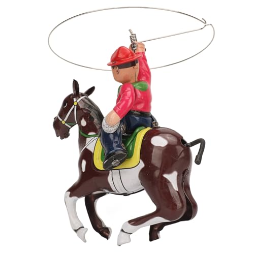OFFAXE Aufziehfigur im Vintage-Cowboy-Stil, Heimdekoration, Schreibtischdekoration aus Metall, mechanisches Ornament für Kinder, Erwachsene, Sammlung oder Regal von OFFAXE