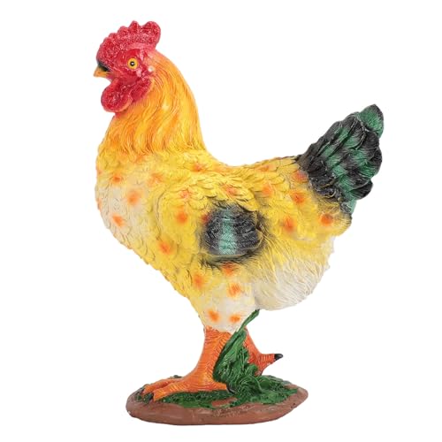 OFFAXE Estatuas decorativas Hen, Decoración Jardín Exterior Exterior de resina Recolección de animales de granja, Adorable Adorno para Patio de Patio trasero al aire Libre Patio de jardín (Ihr) von OFFAXE