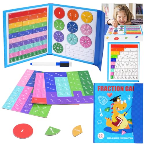 OFFCUP Arithmetisches Lernspielzeug, Montessori Mathe Spielzeug Magnetische Bruchrechnen Spiel, Bruchrechnen Material Magnetisch Montessori Spielzeug Kinder Fraction Game mit Magnetische Bruchkacheln OFFCUP Arithmetisches Lernspielzeug, Montessori Mathe Spielzeug Magnetische Bruchrechnen Spiel, Bruchrechnen Material Magnetisch Montessori Spielzeug Kinder Fraction Game mit Magnetische Bruchkacheln von OFFCUP