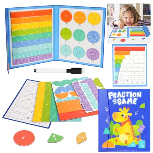 OFFCUP Arithmetisches Lernspielzeug, Montessori Mathe Spielzeug Magnetische Bruchrechnen Spiel, Bruchrechnen Material Magnetisch Montessori Spielzeug Kinder Fraction Game mit Magnetische Bruchkacheln OFFCUP Arithmetisches Lernspielzeug, Montessori Mathe Spielzeug Magnetische Bruchrechnen Spiel, Bruchrechnen Material Magnetisch Montessori Spielzeug Kinder Fraction Game mit Magnetische Bruchkacheln von OFFCUP